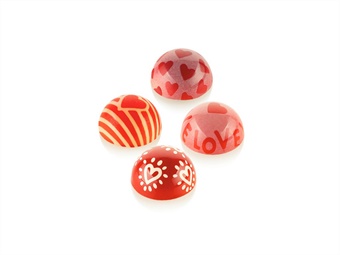 KIT SEMISFERA 01 + 4 TIMBRI IN SILICONE PRALINA DIAM 31 H 16,5 MM - TIMBRO DIAM 31 H 17 MM -TIPO C