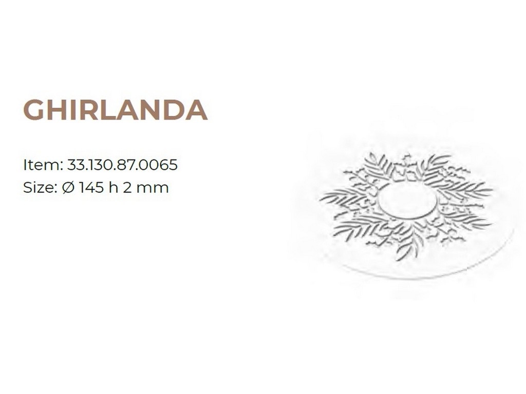 STAMPO SILICONE GHIRLANDA DECOR  DIAM MM 145 H 2