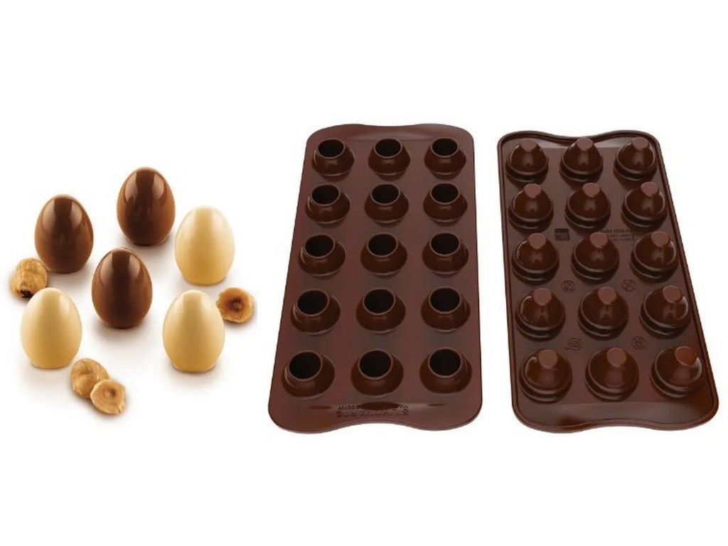 STAMPO SILICONE CHOCO EGG DIAM MM 23 H 30 15 IMPRONTE