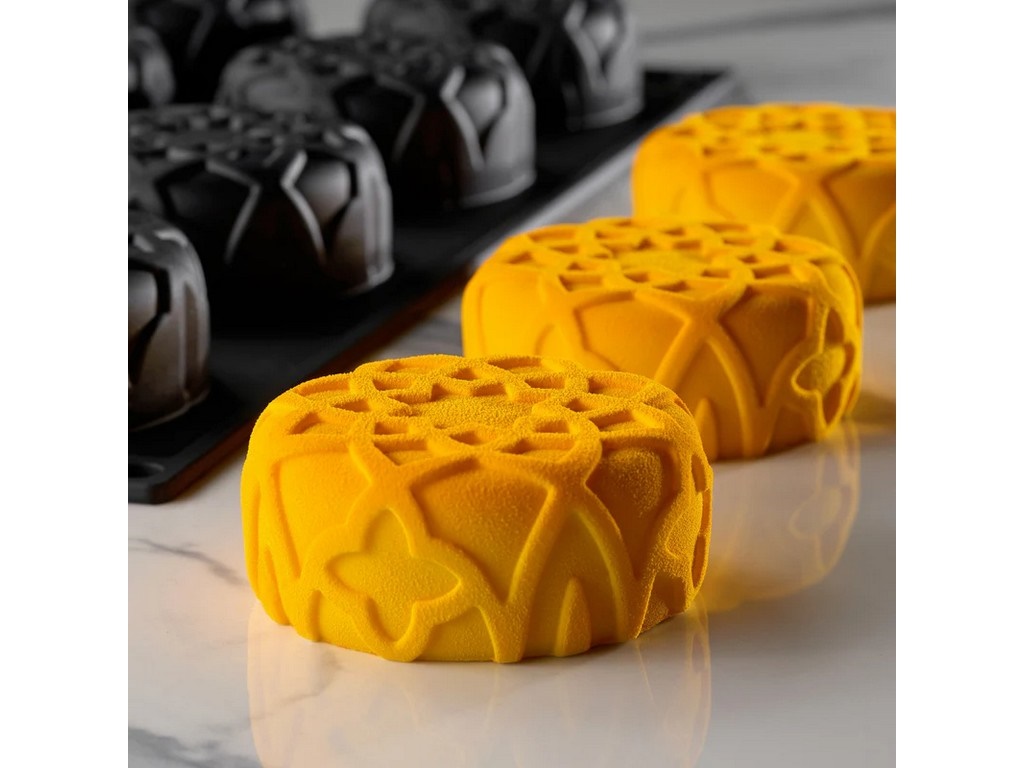 STAMPO SILICONE MONOPORZIONI DAHAB DIAM MM 75 H 30 400X300 - 12 IMPRONTE - 120 ML