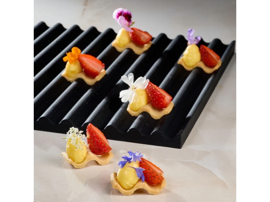 STAMPO SILICONE GOURMAND ONDA FORMA SFOGLIA MM 250 X 250 VERSIONE TONDEGGIANTE