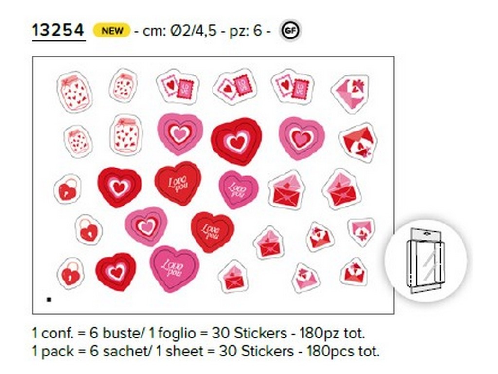 DEC DECORSTICKER ASS AMORE PZ 180