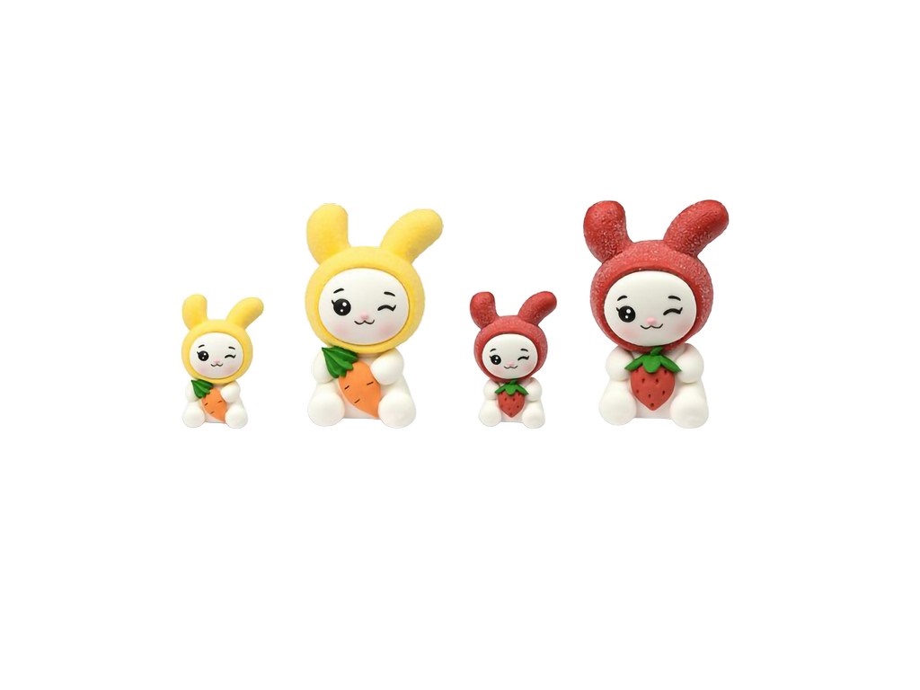 DEC ZUC CONIGLI CON CAROTA E FRAGOLE H 3,5 PEZZI 20