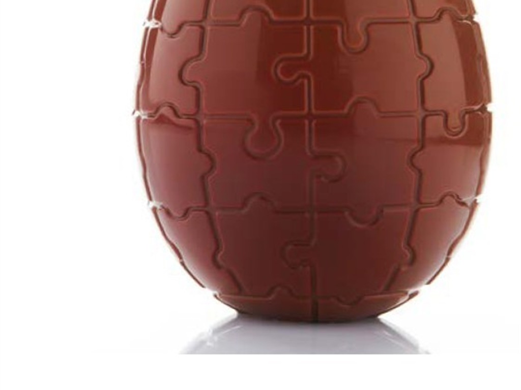 STAMPO UOVA POLICARBONATO PUZZLE  DIAM MM 105 H 150 GR 210 - 2 IMPRONTE