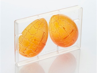 STAMPO UOVA POLICARBONATO PUZZLE  DIAM MM 105 H 150 GR 210 - 2 IMPRONTE