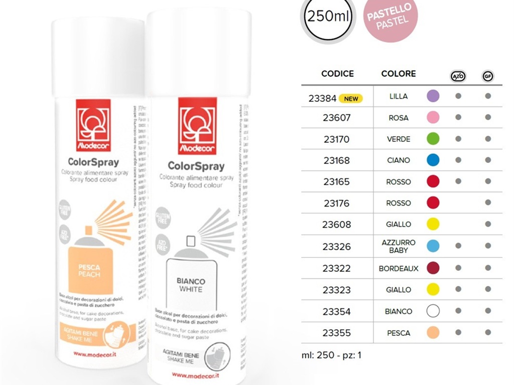 COLORE SPRAY COLOR BORDEAUX PASTELLO 250 ML SENZA BIOSSIDO