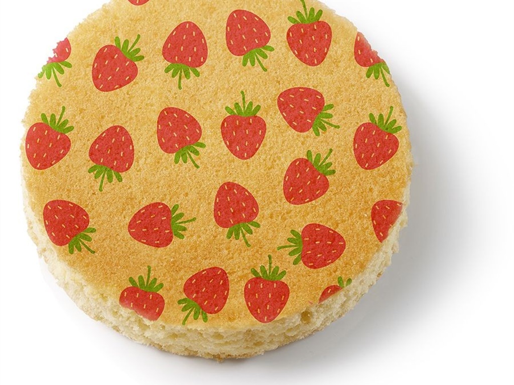 DEC CIO TRASFERIBILE FRAGOLINE PER PAN DI SPAGNA FROLLA - CM 30X40 PEZZI 12