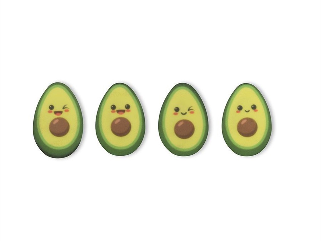 AVOCADO 3D EMOJI CCBCO (4 MOD) G 4,5 CM 4 - PZ 64