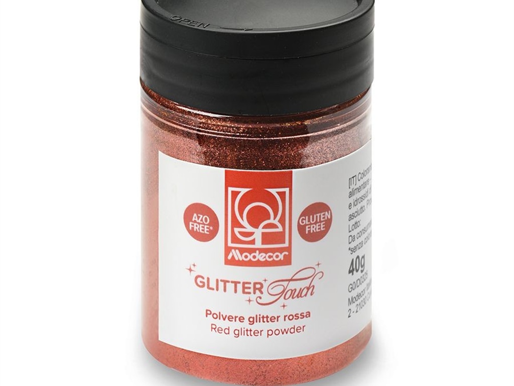 COLORE POLVERE GLITTER ROSSO GR 40 SENZA BIOSSIDO