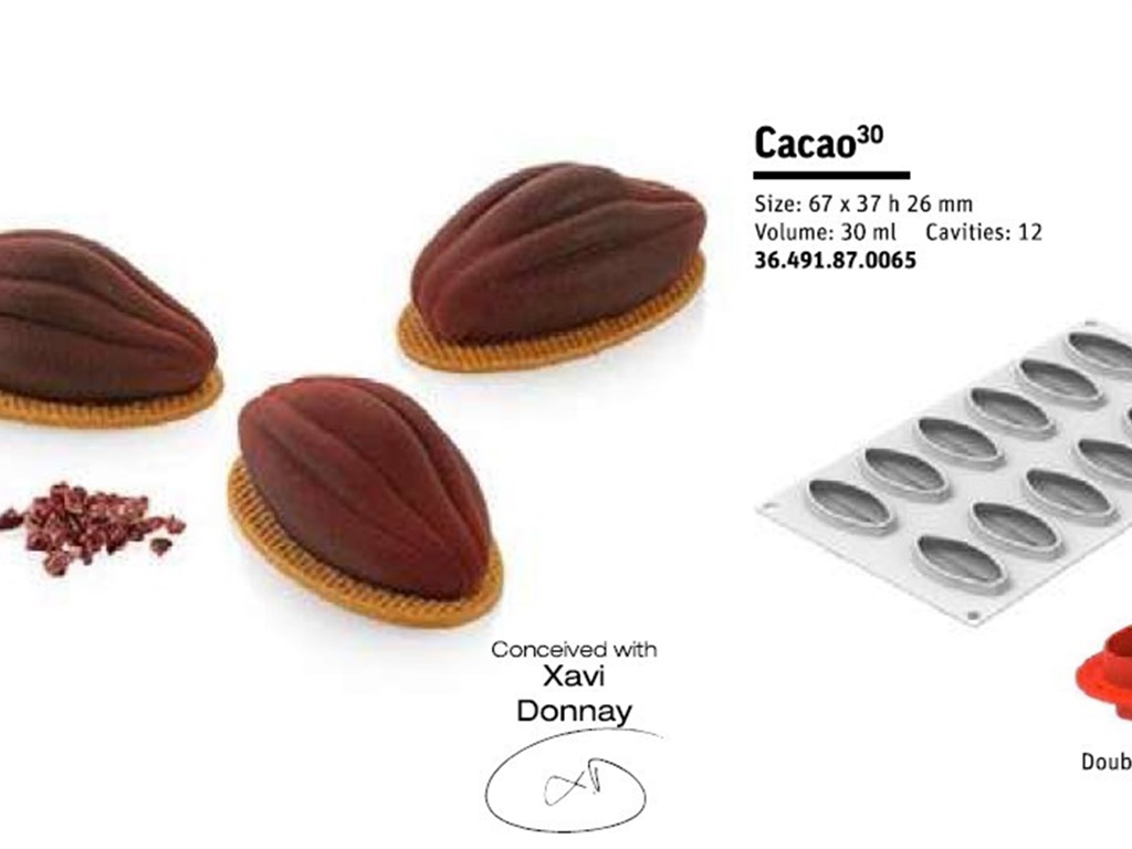 STAMPO SILICONE CACAO 30 MM 67X37H26 + CUTTER - 12 IMPRONTE - VOL 30 ML