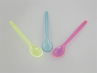 CUCCHIAIO GRANITA TRASPARENT COLORATO CM 18 PZ 250
