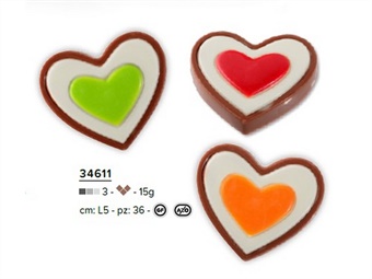 DEC CIO CUORE CONCENTRICO CC LATTE   3 MOD DIAM CM 5 - PZ 36 AZO FREE