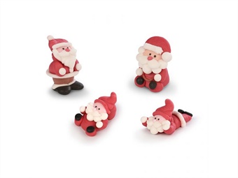DEC ZUC BABBO NATALE ASSORTITO H 4 CM PZ 4 - 4 MOD