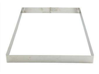 FASCIA INOX 12/10 RETTANGOLARE CM 59X39 H 5