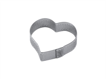 FASCIA INOX CUORE MICROFORATA MONOPORZIONE CM 7,4X6,2 H 2