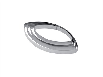 FASCIA INOX OVALE CM 20,5X11 H 2