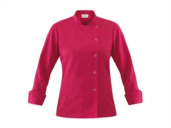 Giacca cuoca rosa bottoni automatici mod Gloria