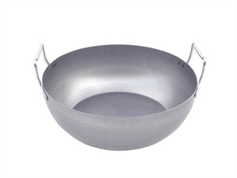 Pentola per friggere in acciaio blu