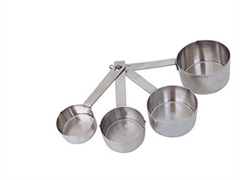 SET DI MISURINI INOX A TAZZA ML 60-80-125-250