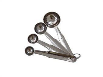 SET DI MISURINI INOX CUCCHIAIO ML1 - 2,5 - 5 - 15