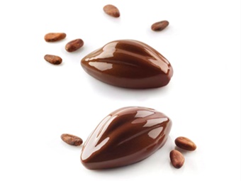 STAMPO SILICONE CACAO 120 FRUTTA REAL ML 120 MM 102X57 H 42 + CUTTER - 6 IMPRONTE