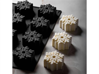 STAMPO SILICONE FIOCCO DI NEVE  DIAM MM 75X35 12 IMPR 40X30 VOL 110ML