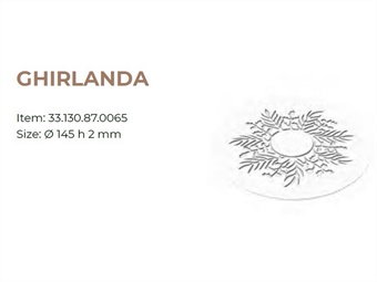 STAMPO SILICONE GHIRLANDA DECOR  DIAM MM 145 H 2