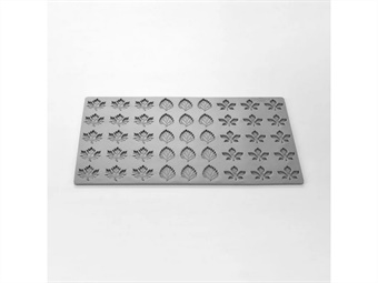 STAMPO SILICONE GOURMAND FOLIAGE DIAM MM 32 H 2 DIM STAMPO CM 30X20 - 15 IMPRONTE