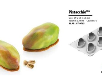 STAMPO SILICONE PISTACCHIO 120 ML MM 99X56H40 - 6 IMPRONTE