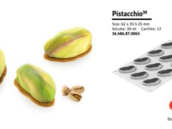 STAMPO SILICONE PISTACCHIO 30 ML MM 62X35H25 - 12 IMPRONTE