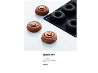 STAMPO SILICONE SAVARIN DIAM MM 65 H 21 - 8 IMPRONTE - ML 50