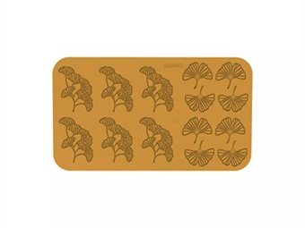 TAPPETINO SILICONE GINKGO MM 121X76H2 6 IMPR MM 67X64H2 8 IMPR - GIALLO