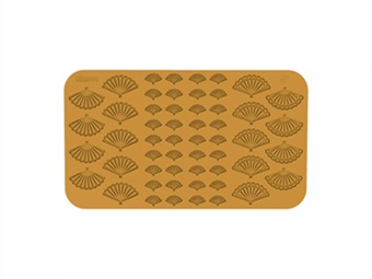 TAPPETINO SILICONE VENTAGLIO N 9 70X44 -N 18 34X22 N 9 73X44 H2 GIALLO