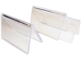 TARGHETTA SEGNAGUSTO PLEXIGLASS NEUTRA CM 8 H 6  PER VETRINA GELATO