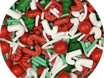 ZUCCHERINI DI NATALE ASSORTITI 180G DIAM CM 1- MOD 6